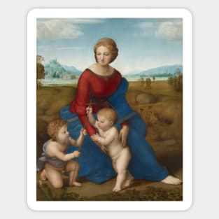 Madonna in the Meadow by Raphael Sticker